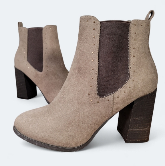 Call It Spring Ankle Boots Size 8 Light Taupe Brown - Picture 1 of 16